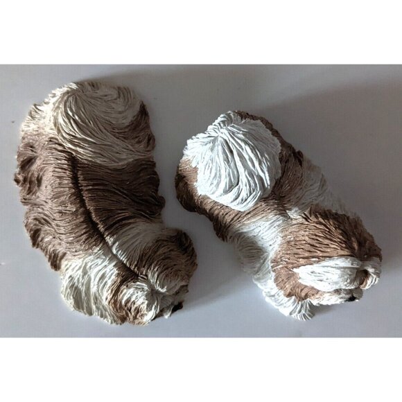 Lot Of 2 Shin Tzu Mini Dog Figurine Sandicast Sandra Brue Artist Signed Vintage - Picture 4 of 9